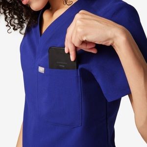 Figs Catarina Scrub Top - Deep Royal Blue